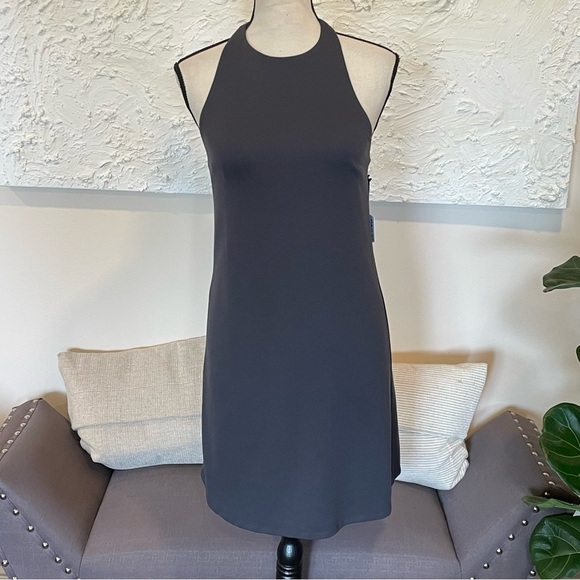 BAILEY/44 Women's SLEEVELESS ASH GRAY MARRAKESH DRESS EXPOSED ZIPPER Sz S NWT - Picture 2 of 10